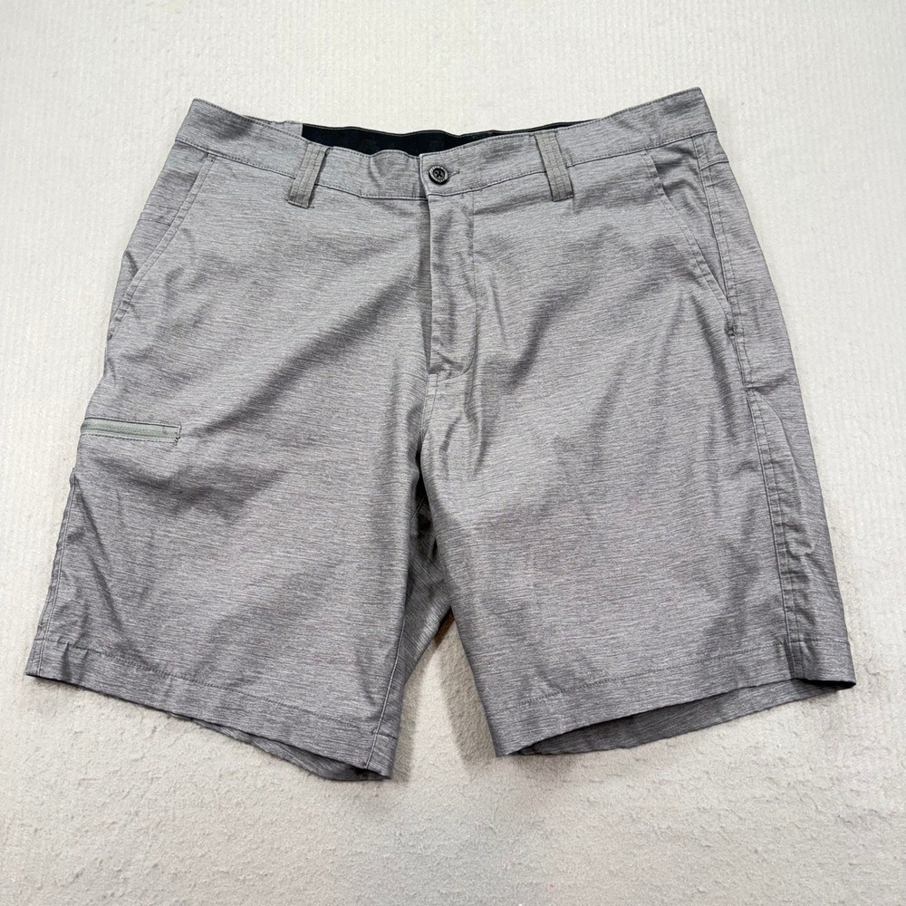 Hawke & Co Hybrid Shorts Mens 34 Grey Heather Stretch Quick Dry HSW1170C